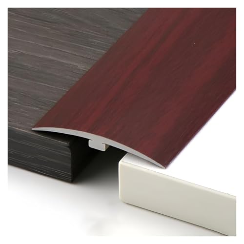BPABDEITR Boden Tür Streifen Übergang, Selbstklebende Bodenübergangsleiste und Türteiler aus PVC for Lücken, Mehrfarbig, 90 cm/130 cm(Rich Red,130cm) von BPABDEITR