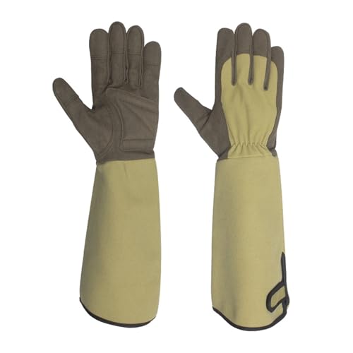 BPABDEITR Damen-Gartenhandschuhe in Ellenbogenlänge, mehrere Größen, for Graben, Pflanzen, Beschneiden(Medium) von BPABDEITR
