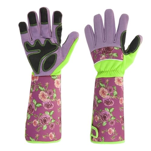 BPABDEITR Gartenarbeit Rose Beschneiden Arbeit Schweißen Stulpen Handschuhe Multicolor(Roze) von BPABDEITR