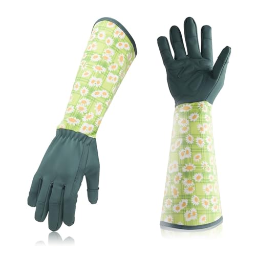 BPABDEITR Gartenarbeit Rose Beschneiden Arbeit Schweißen Stulpen Handschuhe Multicolor(Small Chrysanthemum) von BPABDEITR