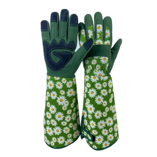 BPABDEITR Gartenhandschuhe, langärmelig, dornensicher, for Rosenschnitt, Touchscreen, Grün, mehrere Größen(Large) von BPABDEITR