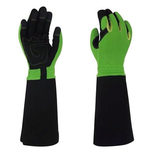 BPABDEITR Gartenhandschuhe for Damen und Herren, mehrfarbig, Schutz vor Rosenschnittdornen(Green) von BPABDEITR