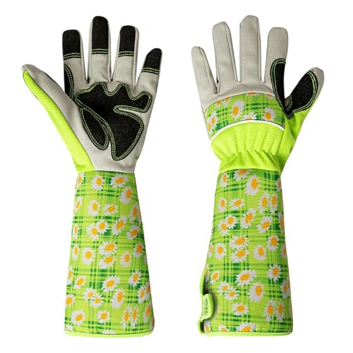 BPABDEITR Langärmlige Gartenhandschuhe Mehrfarbig(Green) von BPABDEITR