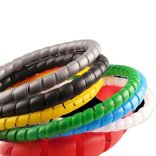 BPABDEITR PP Spiralkabel-Ummantelung, 1 Meter, mehrfarbig, mehrere Größen(Giallo,22mm X 1Meter) von BPABDEITR