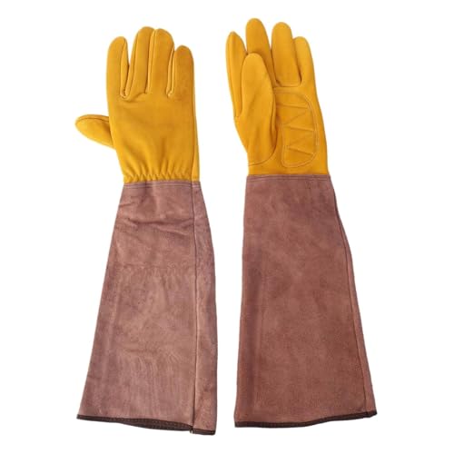 BPABDEITR Rosen-Gartenhandschuhe mit Stulpe, PU-Leder, Gelb, Größe M, 45 cm BPABDEITR Rosen-Gartenhandschuhe mit Stulpe, PU-Leder, Gelb, Größe M, 45 cm von BPABDEITR