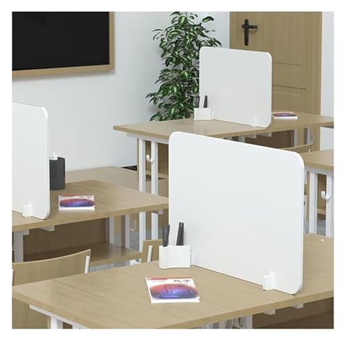 BPABDEITR Schreibtisch-Sichtschutzwand, Sichtschutzteiler for den Schreibtisch, PVC, Mehrfarbig, mehrere Größen, 2er-Pack(Bianco,30X50CM) von BPABDEITR
