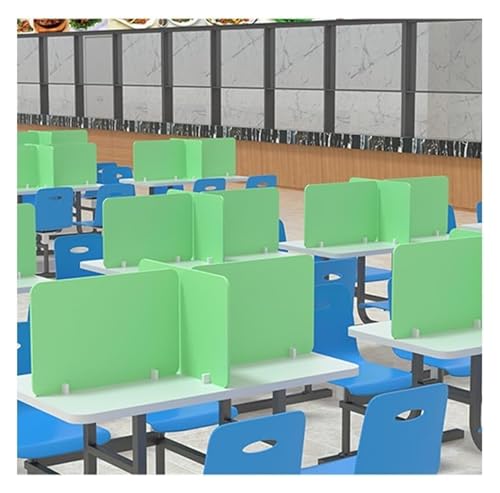 BPABDEITR Schreibtisch-Sichtschutzwand, Sichtschutzteiler for den Schreibtisch, PVC, Mehrfarbig, mehrere Größen, 2er-Pack(Green,30X50CM) von BPABDEITR