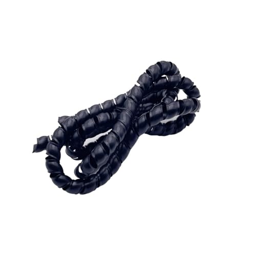 BPABDEITR Spiralförmige PP-Kabelhülle, mehrfarbig, ID 14–22 mm, 5 m(Black,ID 22mm 5 Meters) von BPABDEITR