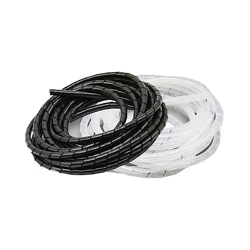BPABDEITR Spiralkabelwickel 4mm 6mm 8mm Schwarz Weiß(Black,6mm) von BPABDEITR