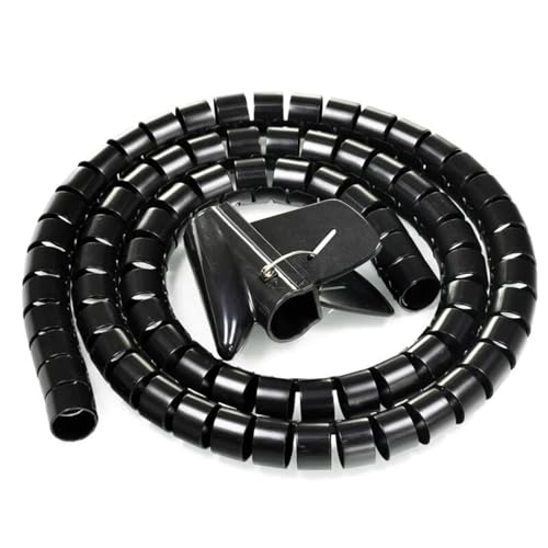 BPABDEITR Spiralwickelrohr-Kabel-Organizer, mehrfarbig, mehrere Größen(Black,ID 22mm 1.5 Meter) von BPABDEITR