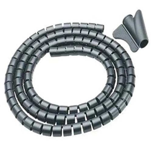 BPABDEITR Spiralwickelrohr-Kabel-Organizer, mehrfarbig, mehrere Größen(Grijs,ID 28mm 1.5 Meter) von BPABDEITR