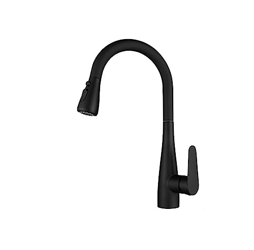 Küchenarmaturen, Ausziehbarer Küchenarmatur an Deck montiert Einhandgriff Warm- und Kaltwasser Multicolor(B3-black) von BPABDEITR