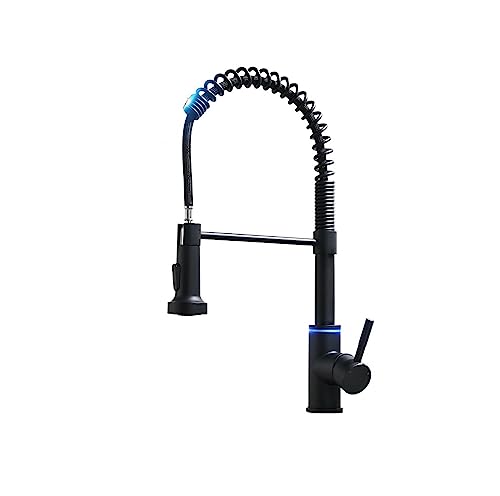 Küchenarmaturen, Ausziehbarer Küchenhahn mit Berührungssensor, mehrfarbig(1066-black) von BPABDEITR