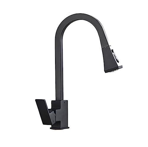 Küchenarmaturen, Ausziehbarer Küchenhahn mit zwei Griffen, mehrfarbig(Black No Touch) von BPABDEITR