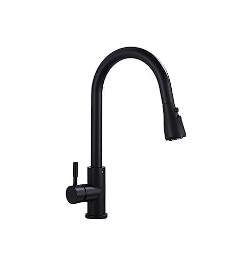 Küchenarmaturen, Einloch-Küchenarmatur mit Ausziehbrause, mehrfarbig(Black B) von BPABDEITR