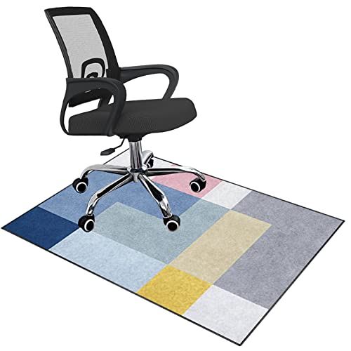 Stuhlmatte für Hartholzboden, Büro Gaming Stuhl Matte for Teppich Hartholz Boden Mehrere Größen Multicolor(E,100 x 140 cm) von BPABDEITR