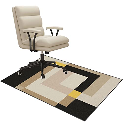 Stuhlmatte für Hartholzboden, Büro- und Heim-Gaming-Stuhlmatte for Hartholzböden und Teppiche, Mehrfarbig, mehrere Größen(E,140 x 160 cm) von BPABDEITR