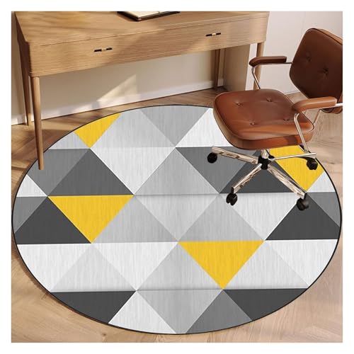 Stuhlmatte für Hartholzboden, Runde Stuhlmatte for Hartholzteppiche und Fliesenböden, Mehrfarbig, mehrere Größen(C,100 cm) von BPABDEITR