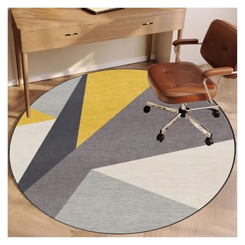Stuhlmatte für Hartholzboden, Runde Stuhlmatte for Hartholzteppiche und Fliesenböden, Mehrfarbig, mehrere Größen(F,80 cm) von BPABDEITR