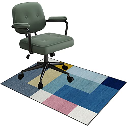 Stuhlmatte für Hartholzboden, Stuhlmatte, Bodenschutzmatte, Polyester, mehrere Größen, Mehrfarbig, 1 Stück(A,120 x 160 cm) von BPABDEITR