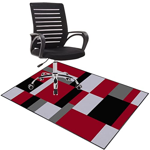 Stuhlmatte für Hartholzboden, Stuhlmatte for Teppiche mit niedrigem bis mittlerem Flor und Hartholzböden, Mehrfarbig, mehrere Größen(E,120 x 160 cm) von BPABDEITR