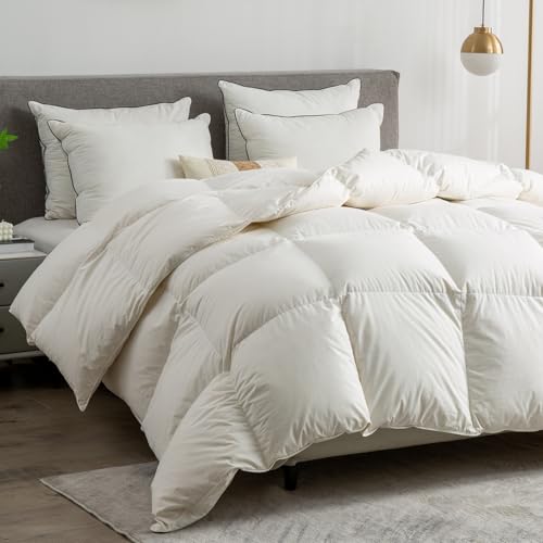 BPC Luxuriöse daunendecke 155x220，100% Bio-Baumwolle Ganzjahres daunen bettdecke 155x220 cm, Ultra-Soft Hotel Kollektion federbetten 155x220 daunen, Öko-Tex und RDS von BPC