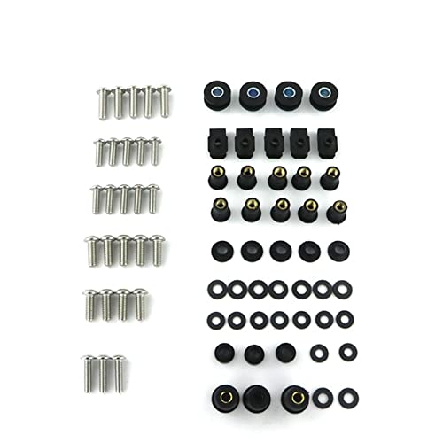 BPILOT Karosserieschrauben Für Kawasaki Ninja ZX-9R ZX9R 1998-2001 2000 1999 Motorrad Komplettes Verkleidungsschrauben-Kit Abdeckschrauben Schrauben Muttern Clips Edelstahl von BPILOT