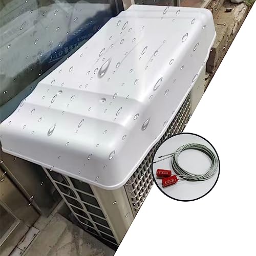 BPILOT wasserdichte Abdeckung for Außenklimaanlage, Fenster AC-Schutzabdeckung, Terrassenmarkise Überdachung UV-Regenschnee Schutzfolie, Klimaanlage Abdeckung Der Wärmepumpeneinheit (Color : Weiss, von BPILOT