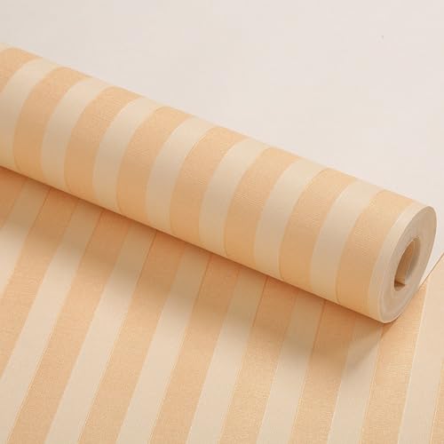 Tapete 3D-Tapete Mit Vertikalem Streifen-Relief Wohnzimmer Hotelgang Nicht Selbstklebende Verdickte Pvc-Tapete Beige von BPILOT