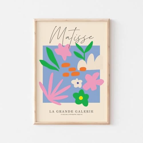 Moderne abstrakte Kunst, Wanddrucke, Matisse-Ausstellungsplakat, bunte Blumen und Blätter, Leinwandgemälde, Wohnzimmerdekoration, 30 x 40 cm, rahmenlos Moderne abstrakte Kunst, Wanddrucke, Matisse-Ausstellungsplakat, bunte Blumen und Blätter, Leinwandgemälde, Wohnzimmerdekoration, 30 x 40 cm, rahmenlos von BPJSTU