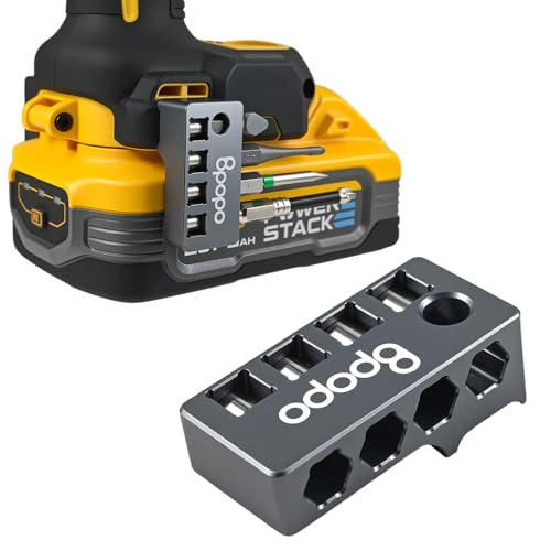 Aluminium 1/4-Zoll-Sechskant-Bithalter passend für Dewalt 20 V MAX XR DCF870 – Magnetische Bohrer-Organizer-Seitenhalterung für Schlagschrauber, hält 4 Bits, rechte Seite Aluminium 1/4-Zoll-Sechskant-Bithalter passend für Dewalt 20 V MAX XR DCF870 – Magnetische Bohrer-Organizer-Seitenhalterung für Schlagschrauber, hält 4 Bits, rechte Seite von BPOPO