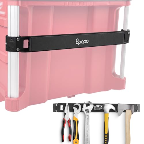 BPOPO Magnetische Stangenhalterung für Packout Werkzeugkoffer, leistungsstarker Magnet Werkzeughalterstreifen passend für Milwaukee Packout Rolling Toolbox-Side on Packout Rails von BPOPO