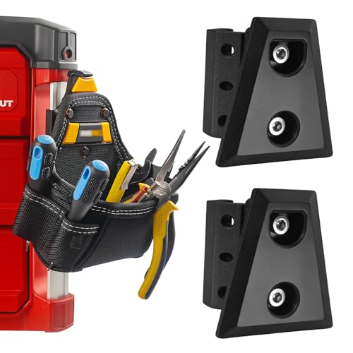 Cliptech-Halter, passend für ToughBuilt ClipTech-Tasche, Packout Werkzeugtasche, Halterung direkt am Werkzeugkasten, Eckschienenclips inkl von BPOPO