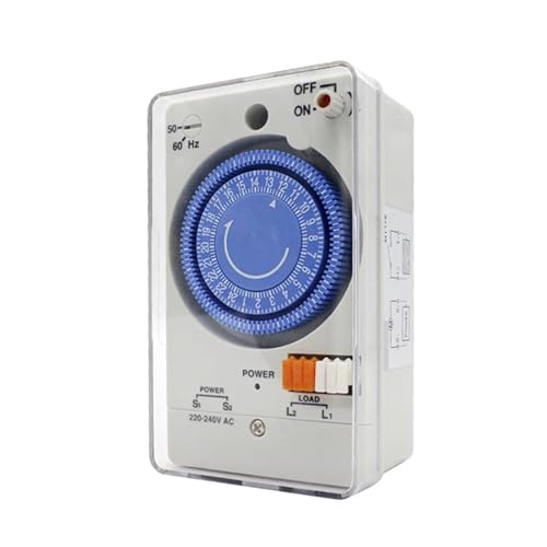 1 Stück MT178 220 V-240 V AC Mechanischer Zeitschalter – Programmierbarer analoger 24-Stunden-Timer for die Heim- und Büroautomatisierung von BPQCOFZT