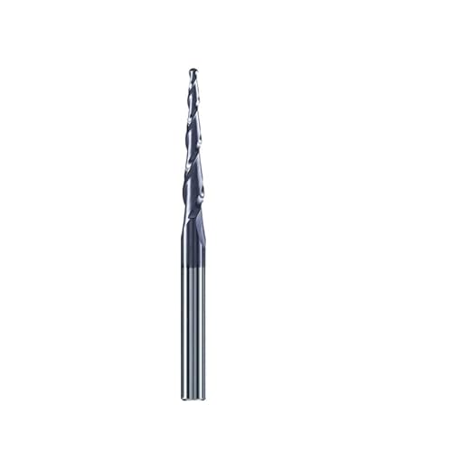 1 Stück Wolframkarbid-Kegelfräser mit Kugelkopf R0.25-R2.0 CNC-Fräser for die Holz- und Metallbearbeitung(R0.75xD4x20.5x50L) von BPQCOFZT