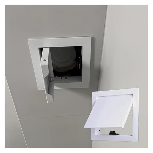 1 Stück weißes Zugangspanel mit Scharnier for Trockenbauwände – Inspektionstür for versteckte Kabel – leicht zu öffnende Deckenzugangsluke – anpassbar(45x50cm) von BPQCOFZT