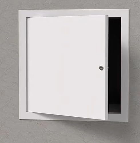 1 weißes Wand-Revisionspanel for Trockenbauwände – anpassbare Größe, Metall-Revisionsklappe mit Drehschloss for einfachen Zugang(30x60cm) von BPQCOFZT
