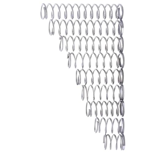 10 Stück Druckfedern aus Edelstahl – 0,6 mm Drahtdurchmesser, anpassbare Längen und Außendurchmesser (4 mm – 12 mm)(0.6mmx10mmx50mm) von BPQCOFZT