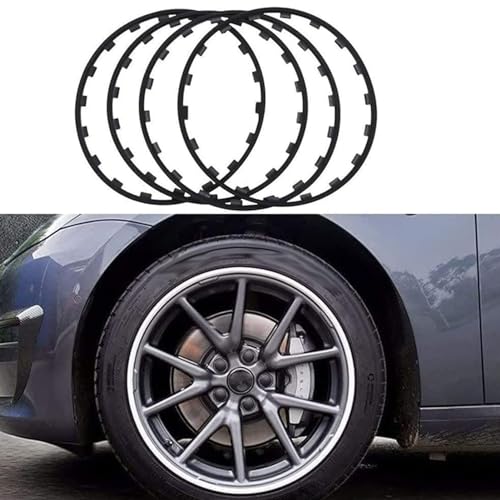 16-20 Zoll Felgenschutz - Robuster Felgenschutz aus Nylon for Leichtmetallfelgen, Anti-Kratz-Set - 5 Farben erhältlich(Black,18 in) von BPQCOFZT