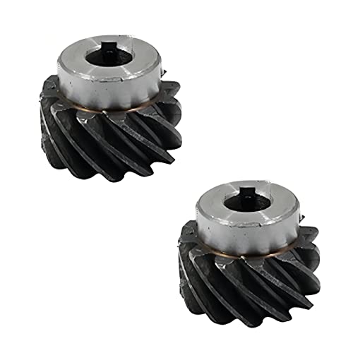 2 Stück 2 Module 12 Zähne Schrägverzahntes Kegelrad - 10-15 mm Bohrung Stahlzahnrad for 90-Grad-Getriebe in der Landwirtschaft(2M 12T 10mm bore 4mm key Right) von BPQCOFZT