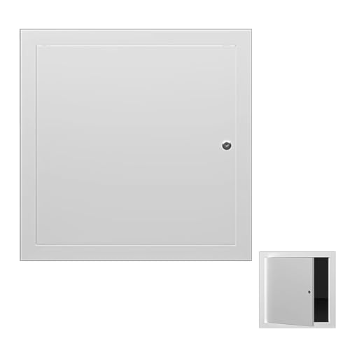 BPQCOFZT 1 Stück langlebige weiße Zugangsklappe mit Schloss – einfach zu installierende Zugangstür for Decken und Wände for Trockenbau(20x20cm) von BPQCOFZT