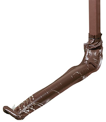 BPQCOFZT 46-Zoll-Fallrohrverlängerung aus Vinyl – automatisch einziehbarer Abfluss for 2x3- und 3x4-Fallrohre(Brown) von BPQCOFZT