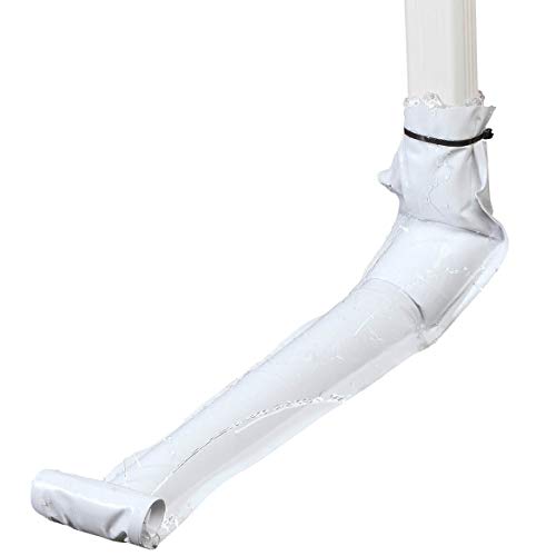 BPQCOFZT 46-Zoll-Fallrohrverlängerung aus Vinyl – automatisch einziehbarer Abfluss for 2x3- und 3x4-Fallrohre(White) von BPQCOFZT