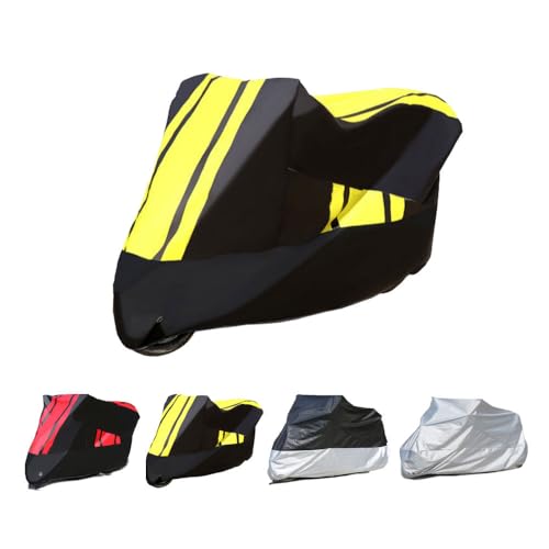 BPQYSBLD Motorradabdeckung für BMW R1100RT 1993-2020 2021 2022 2023 2024 Wasserdicht Motorrad Abdeckplane Regen UV-Schutz Outdoor Zubehör,BlackYellow von BPQYSBLD