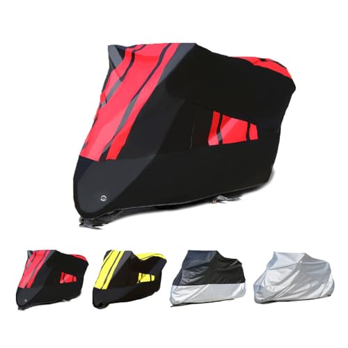 BPQYSBLD Motorradabdeckung für Honda Forza 750 Forza750 2024 2023 2022 2021 2020 Wasserdicht Motorrad Abdeckplane Regen UV-Schutz Outdoor Zubehör,BlackRed von BPQYSBLD