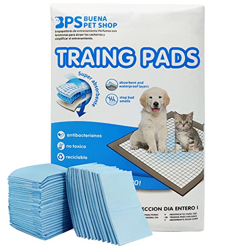 BPS® Trainingsunterlagen für Hunde / Katzen, parfümiert mit Pheromonen, die Welpen anlocken und somit das Training erleichtern (60 Stk., 60 x 60 cm) - BPS-2168 x 2 von BPS BUENA PET SHOP