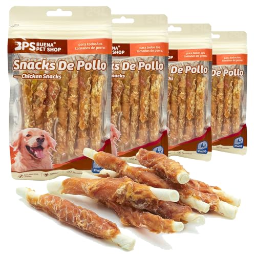 BPS 24 Stück Snack Huhn Stäbchen für Hunde, 12 cm, Zahnstärker, Stick Dental Dog Snack BPS-5149 * 4 BPS 24 Stück Snack Huhn Stäbchen für Hunde, 12 cm, Zahnstärker, Stick Dental Dog Snack BPS-5149 * 4 von BPS BUENA PET SHOP