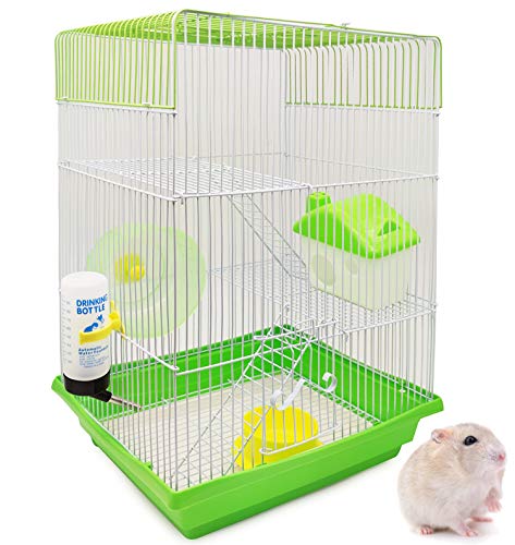 BPS BPS-1236 Käfig für Hamster, Hamster, mit Futterwanne, Rad, Haus, Spezialfarbe, zufällige Farbe, 35 x 28 x 54 cm von BPS BUENA PET SHOP