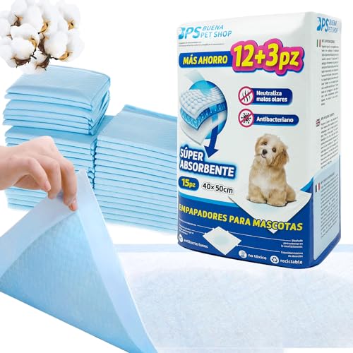 BPS BUENA PET SHOP BPS Trainingsunterlagen für Hunde und Katzen, Hygienepad (15 Stück, 40 x 50 cm) von BPS BUENA PET SHOP