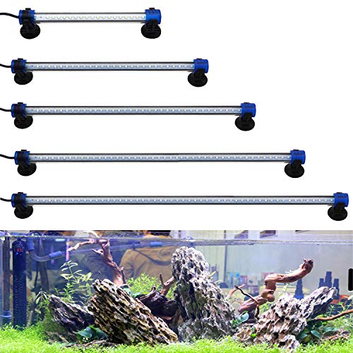 BPS Weiß/Blaue LED-Aquarium-Tauchleuchte Fischclip-Lampe Aquarium Pflanzenbeleuchtung mit unterschiedlicher Spannungslänge von BPS BUENA PET SHOP
